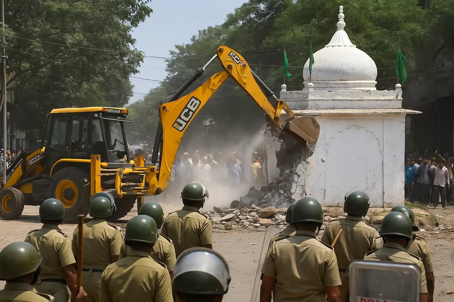 नासिक दरगाह विवाद: पथराव के बाद चला बुलडोजर, 31 पुलिसकर्मी घायल, गरमाई सियासत