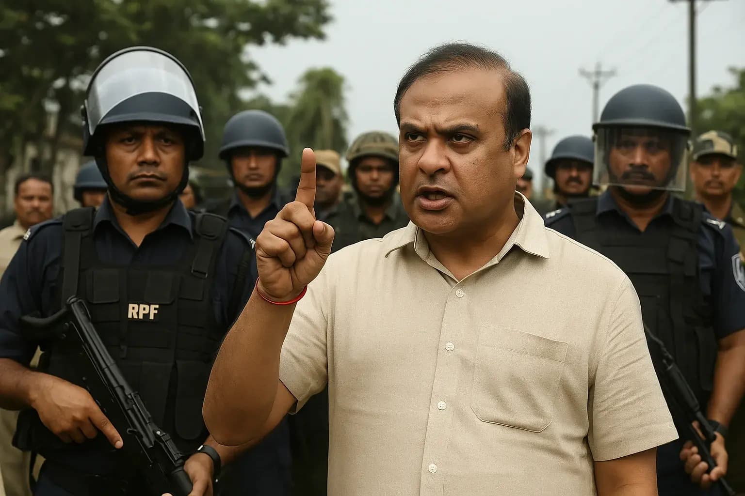Assam Dhubri में सांप्रदायिक तनाव: हनुमान मंदिर के बाहर गौमांस मिलने पर CM सरमा का Shoot-at-Sight आदेश