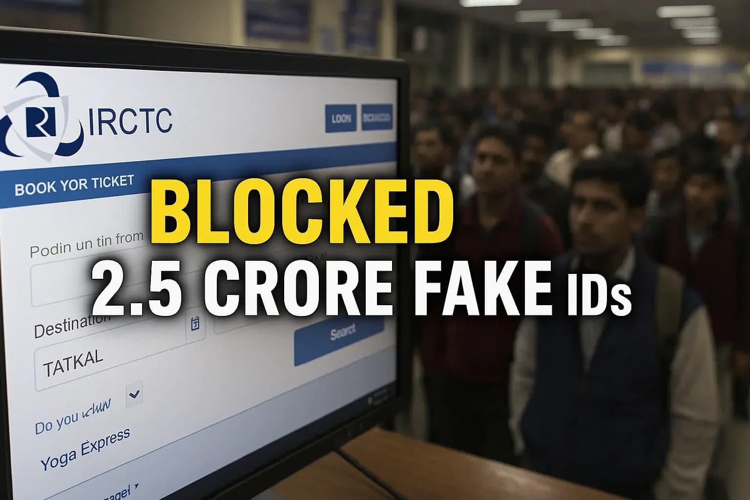 IRCTC टिकट स्कैम: 2.5 करोड़ फर्जी ID ब्लॉक, जानें सच्चाई