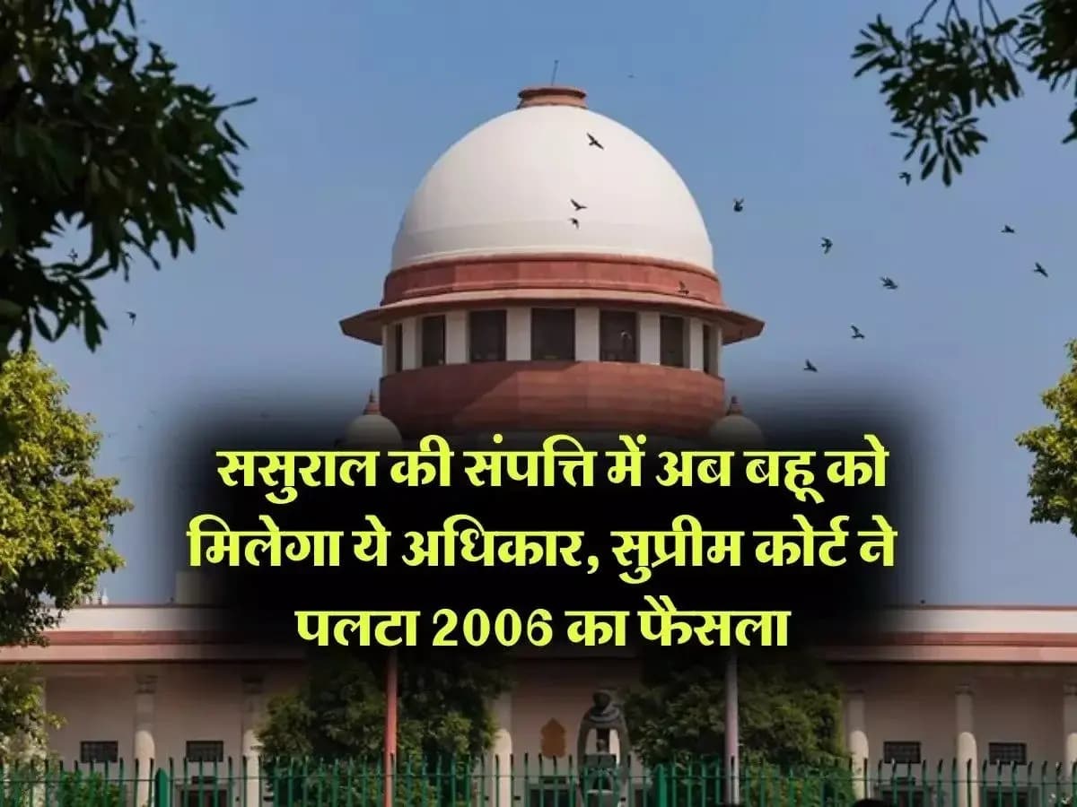 सुप्रीम कोर्ट का ऐतिहासिक फैसला: अब बहू को ससुराल की संपत्ति में मिलेगा कानूनी अधिकार