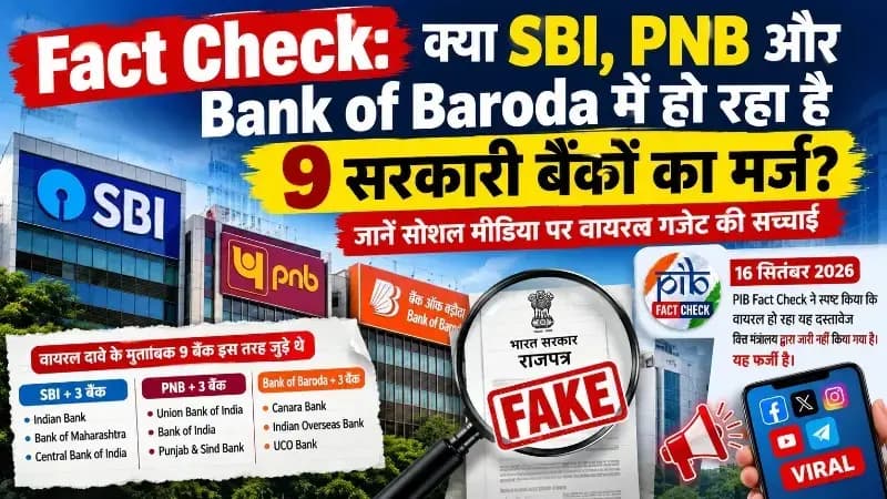 Fact Check: क्या SBI, PNB और Bank of Baroda में हो रहा है 9 सरकारी बैंकों का मर्ज? जानें सोशल मीडिया पर वायरल गैजेट की सच्चाई